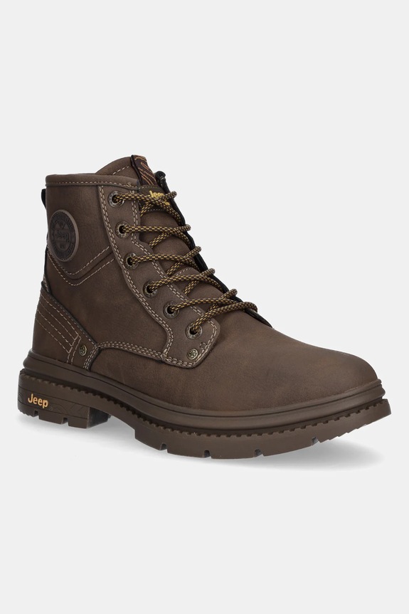 Αρβύλες Jeep TUAREG BOOT απομίμηση λείου δέρματος καφέ JM52021A