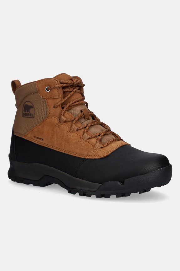 Sorel cizme de iarnă BUXTON LITE LACE PLUS WP piele întoarsă maro 2084871286