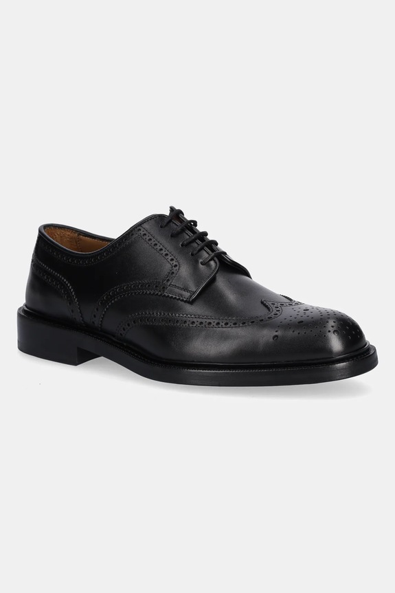 Kožené poltopánky BOSS Mosby elegantné čierna 50554263.001