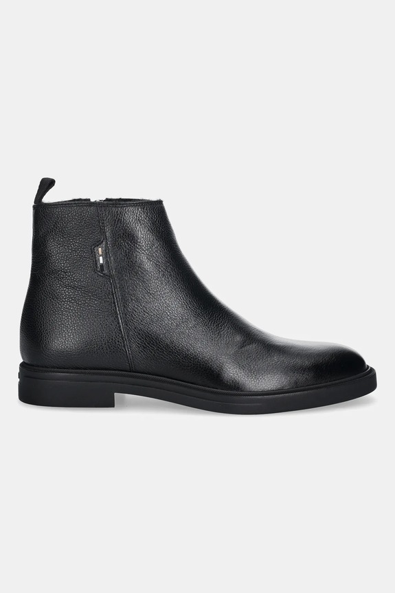 BOSS bőr cipő Calev 50552525.001 fekete AW25
