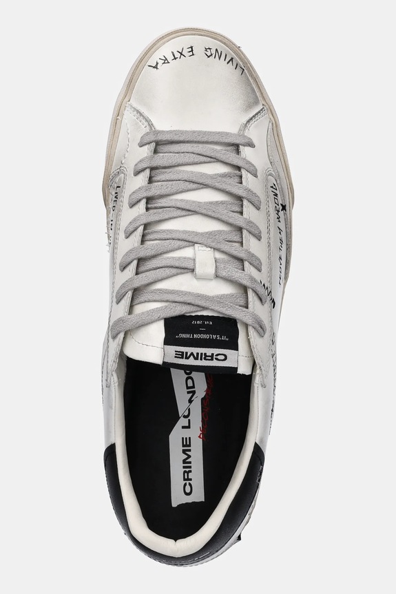 Crime London sneakers din piele DISTRESSED DECONSTRUCTED alb 11033AA8