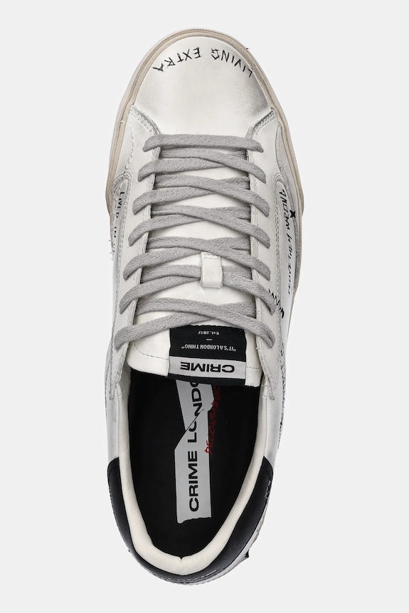 Crime London sneakers din piele DISTRESSED DECONSTRUCTED alb 11033AA8