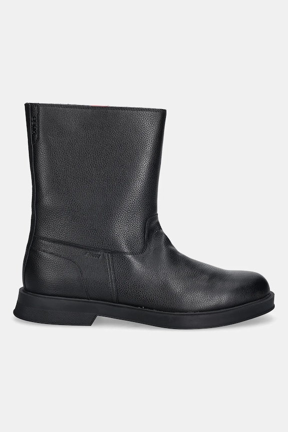 HUGO bőr cipő Lenner 50552560.001 fekete AW25