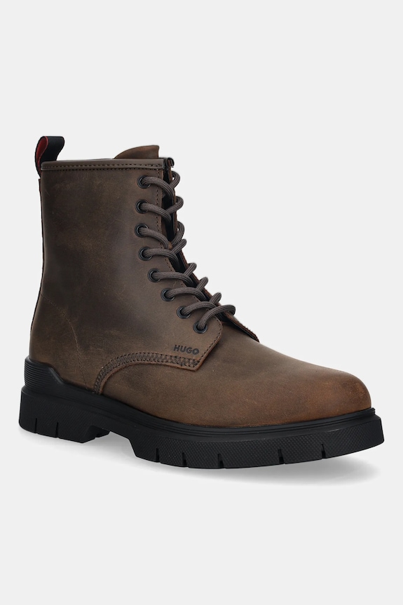 HUGO buty nubukowe Ryan nieocieplane brązowy 50552696.246