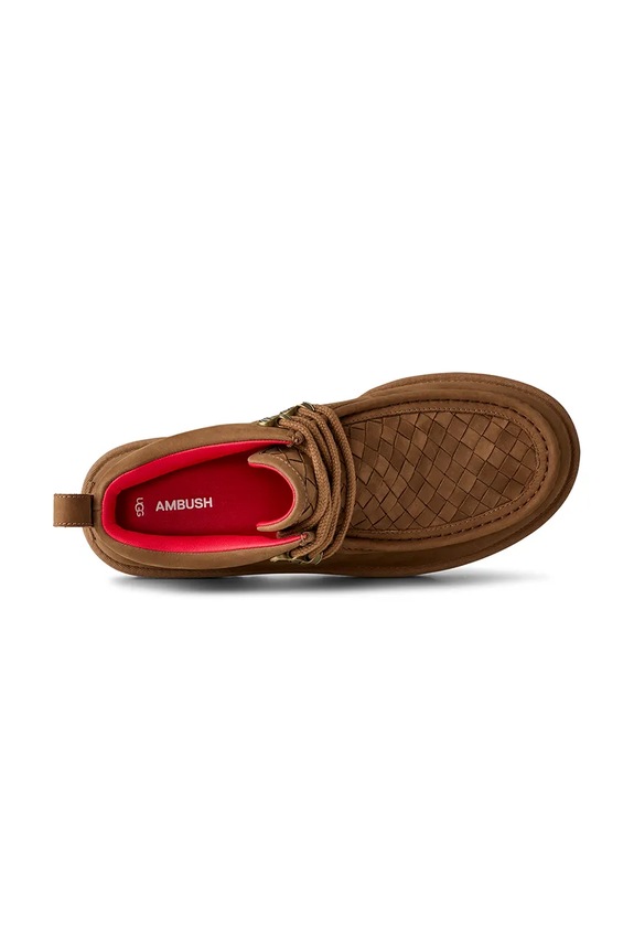 UGG x Ambush półbuty zamszowe Woven Boot 1178992.CHE brązowy