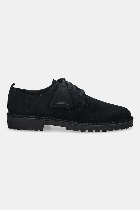 Clarks Originals suede shoes Desert Rock Lo 26180659 black AW25