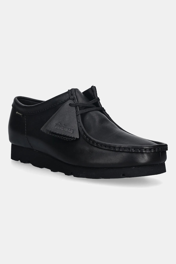 Clarks Originals leather shoes Wallabee GTX casual black 26183074