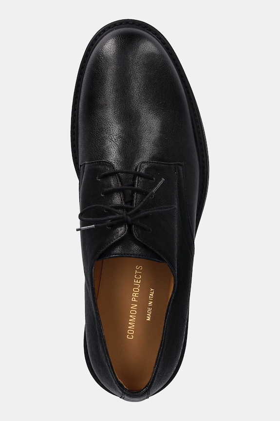 Common Projects półbuty skórzane Officer's Derby czarny 2503.7547