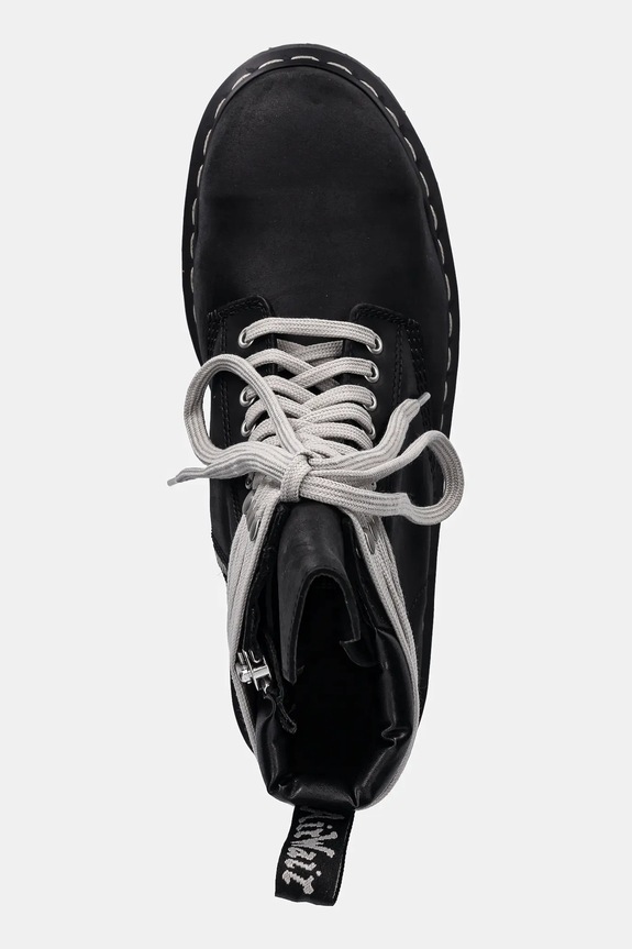 Rick Owens DRKSHDW leather hiking boots x Dr. Martens Quad Sole Steel Toe Boot black DM02E6813.9001