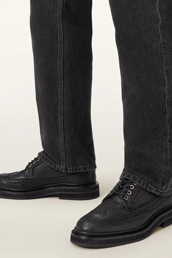 Kožené poltopánky AllSaints Escher Brogue M047FD