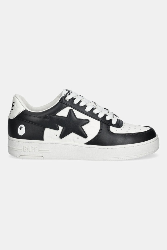 Кожени маратонки A Bathing Ape BAPE STA #3 1L30191305 черен AW25