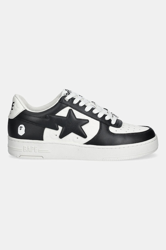 Кожени маратонки A Bathing Ape BAPE STA #3 1L30191305 черен AW25