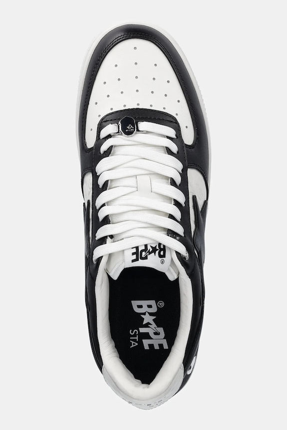 Кожени маратонки A Bathing Ape BAPE STA #3 черен 1L30191305