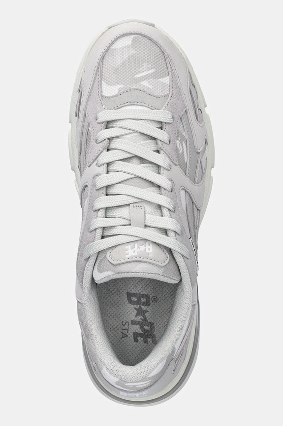 A Bathing Ape sneakersy skórzane BAPE Shark STA #1 szary 1L30191319