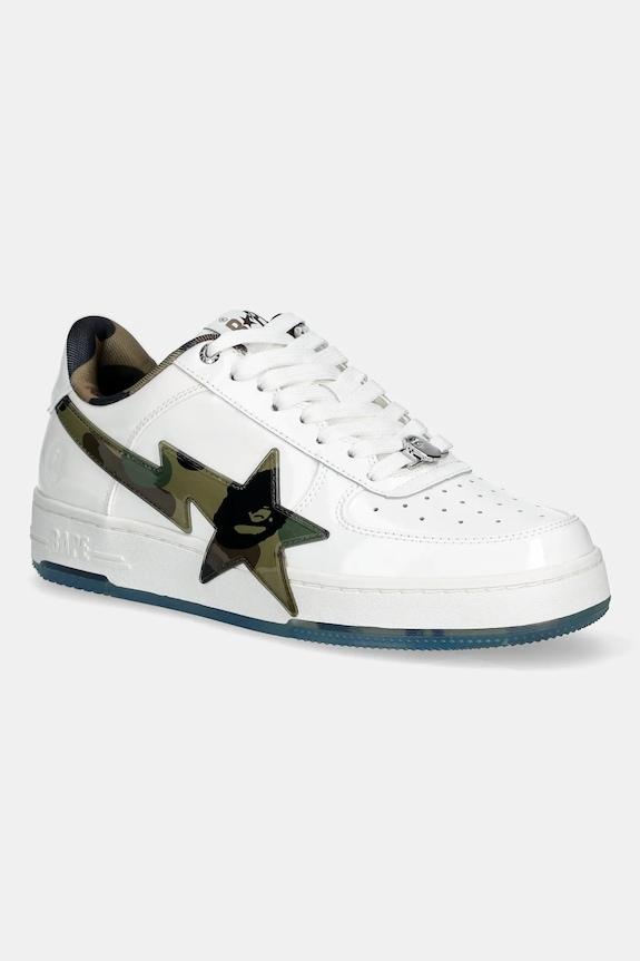 A Bathing Ape sneakers BAPE STA OS #2 patent leather white 001FWL301309M