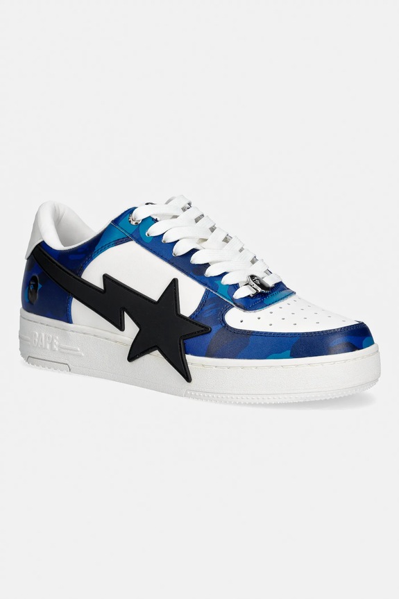 A Bathing Ape sneakers BAPE STA OS #1 faux grain leather blue 001FWL301308M