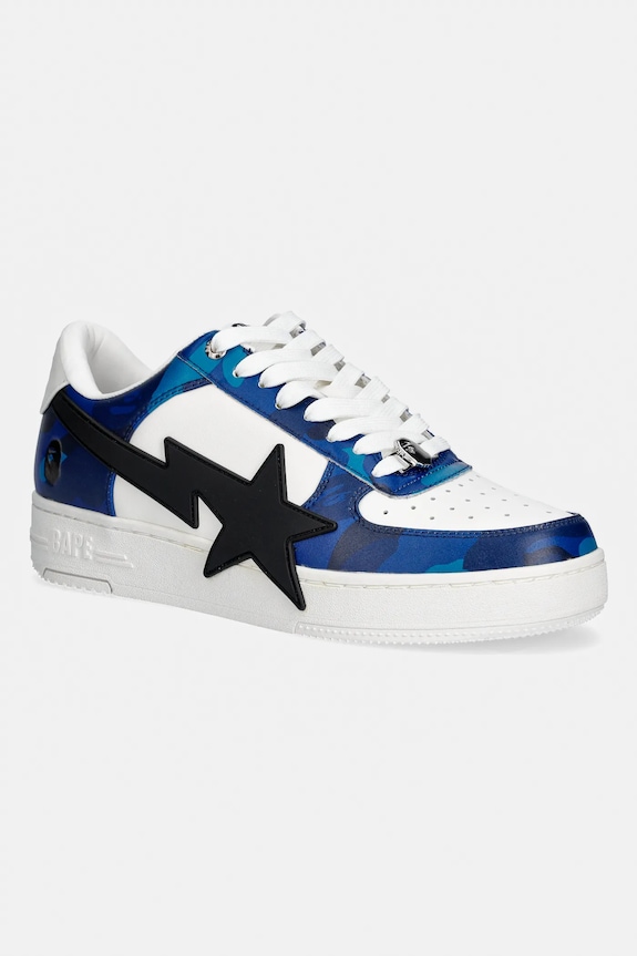 A Bathing Ape sneakers BAPE STA OS #1 faux grain leather blue 001FWL301308M
