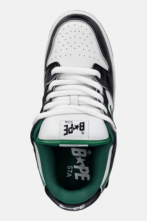 Кожаные кроссовки A Bathing Ape NEW BAPE SK8 STA #1 чёрный 001FWL301311M