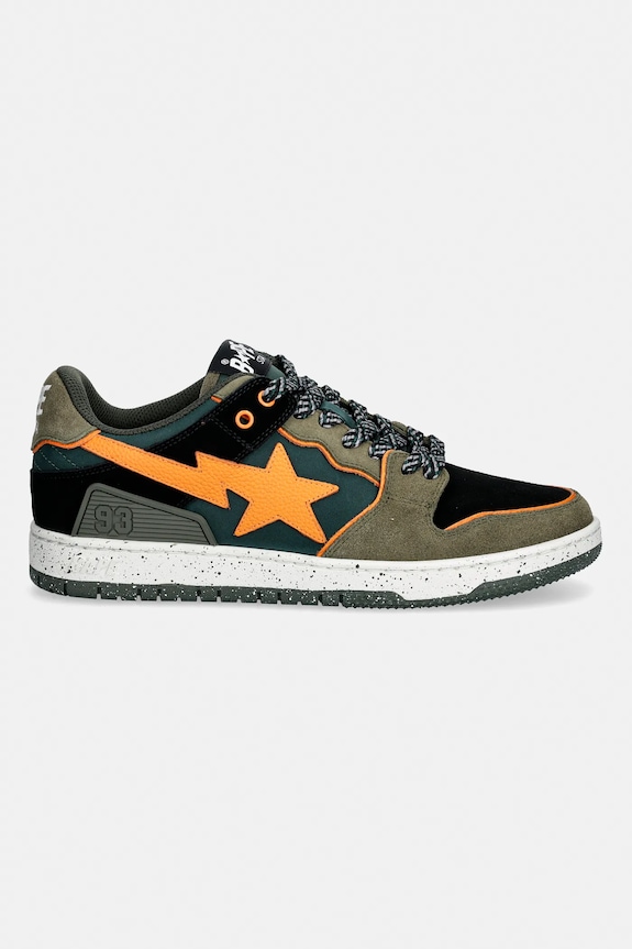 A Bathing Ape leather sneakers BAPE SK8 STA #1 001FWL301313M green AW25