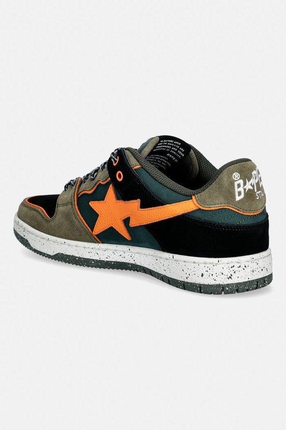 Shoes A Bathing Ape leather sneakers BAPE SK8 STA #1 001FWL301313M green