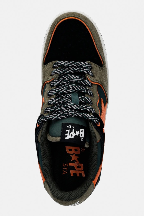 A Bathing Ape leather sneakers BAPE SK8 STA #1 green 001FWL301313M