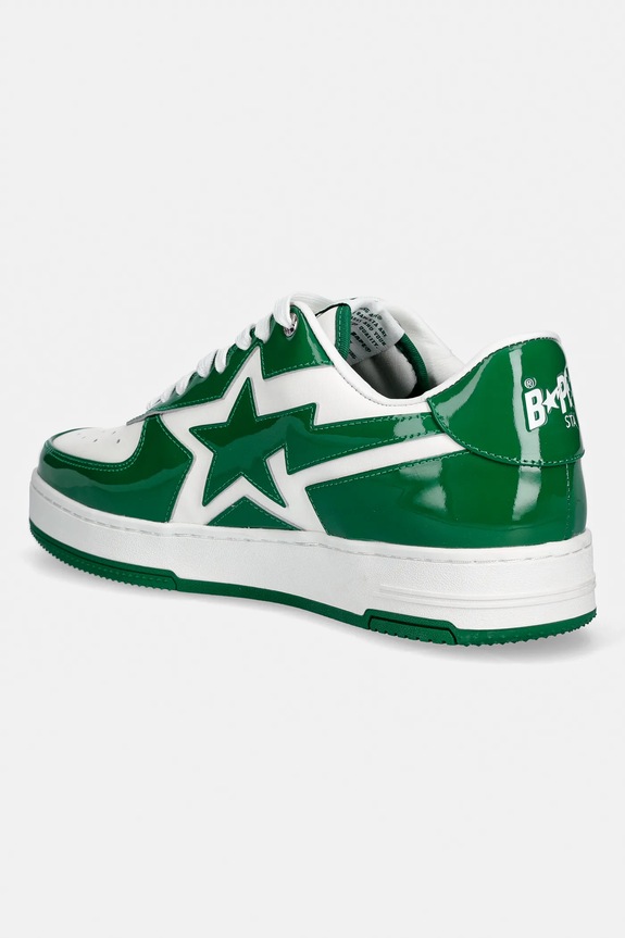 Shoes A Bathing Ape leather sneakers BAPE STA ICON #1 001FWL801305M green