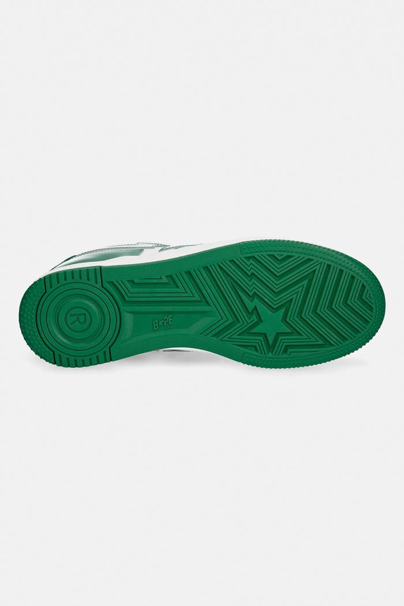 A Bathing Ape leather sneakers BAPE STA ICON #1 001FWL801305M green