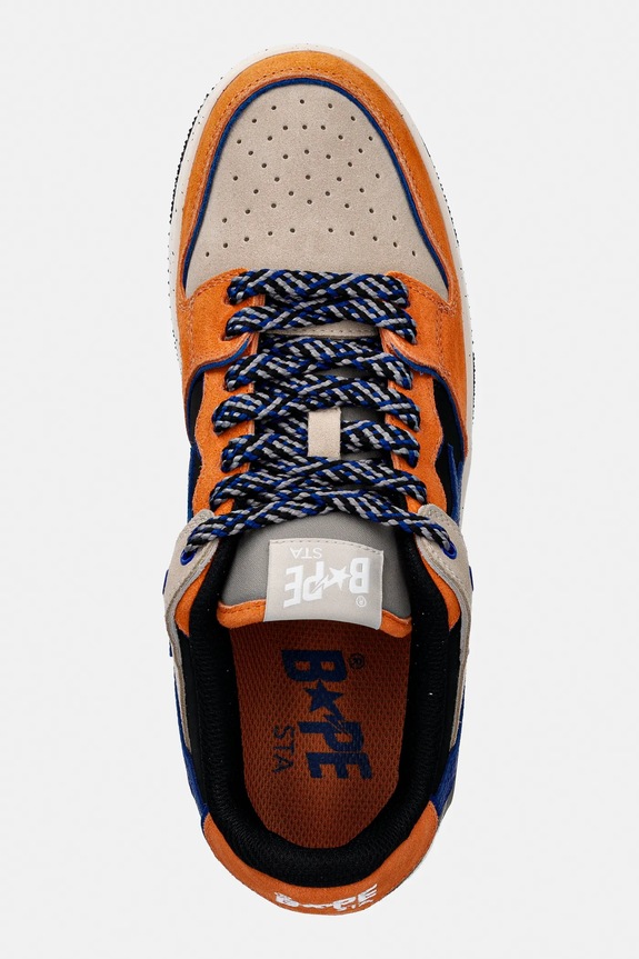 A Bathing Ape leather sneakers BAPE SK8 STA #1 orange 001FWL801312M