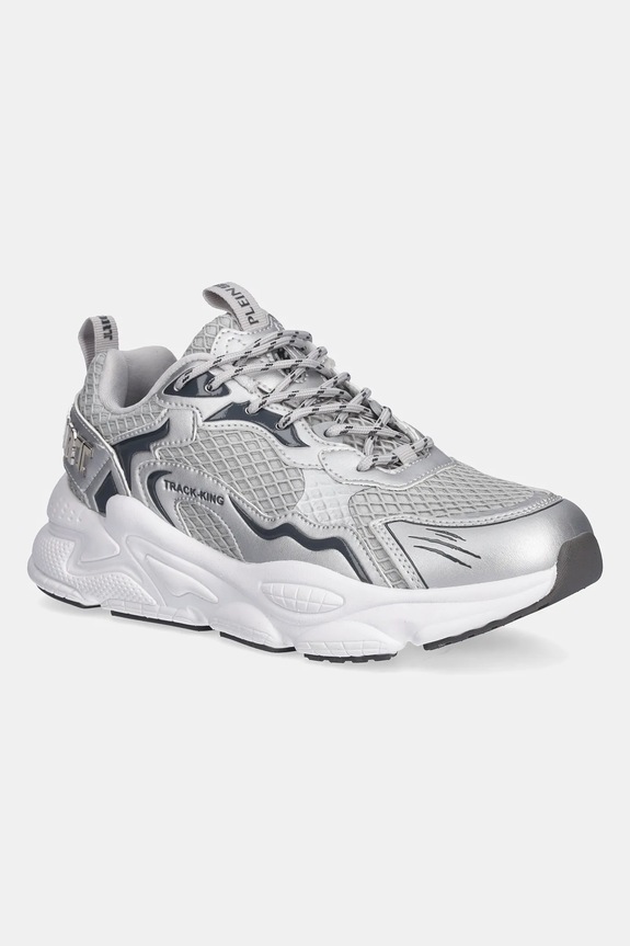 Tenisky PLEIN SPORT Track-King Chrome textilný strieborná USC0843.STE003N.70