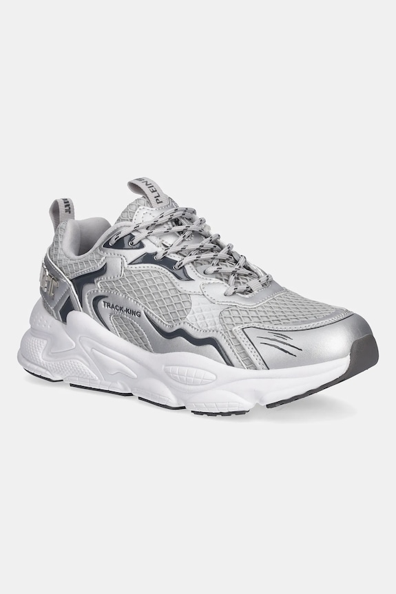 Tenisky PLEIN SPORT Track-King Chrome textilný strieborná USC0843.STE003N.70