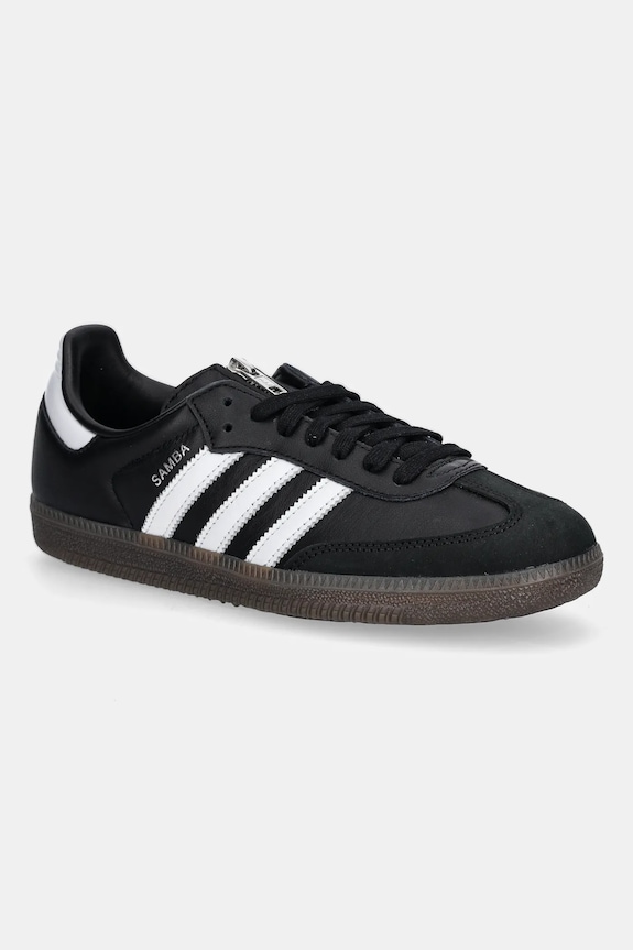 adidas Originals leather sneakers Samba OG flat black JQ8835