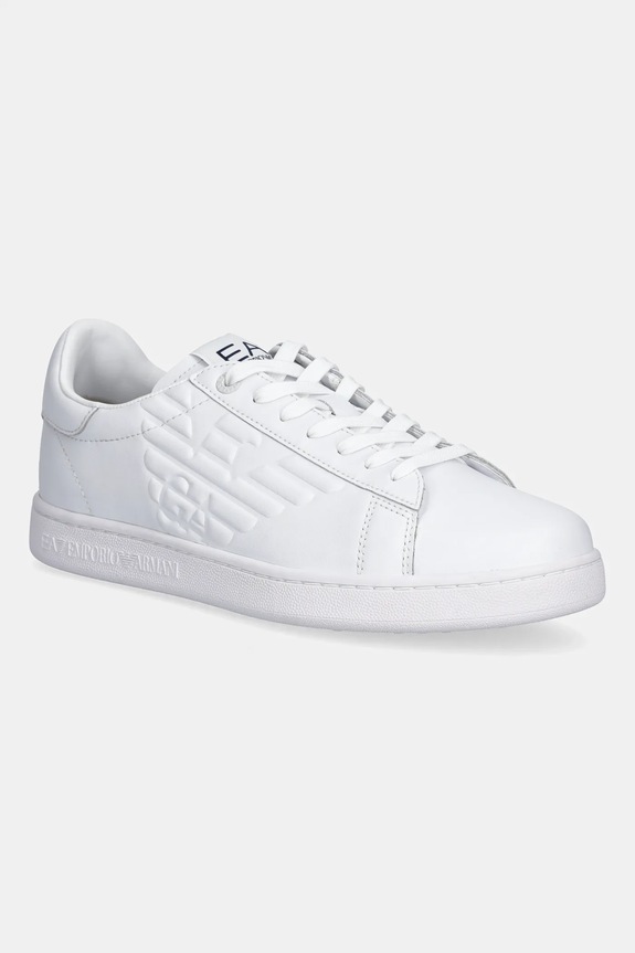 Кожаные кроссовки EA7 Emporio Armani плоская белый AF10848.7X000331