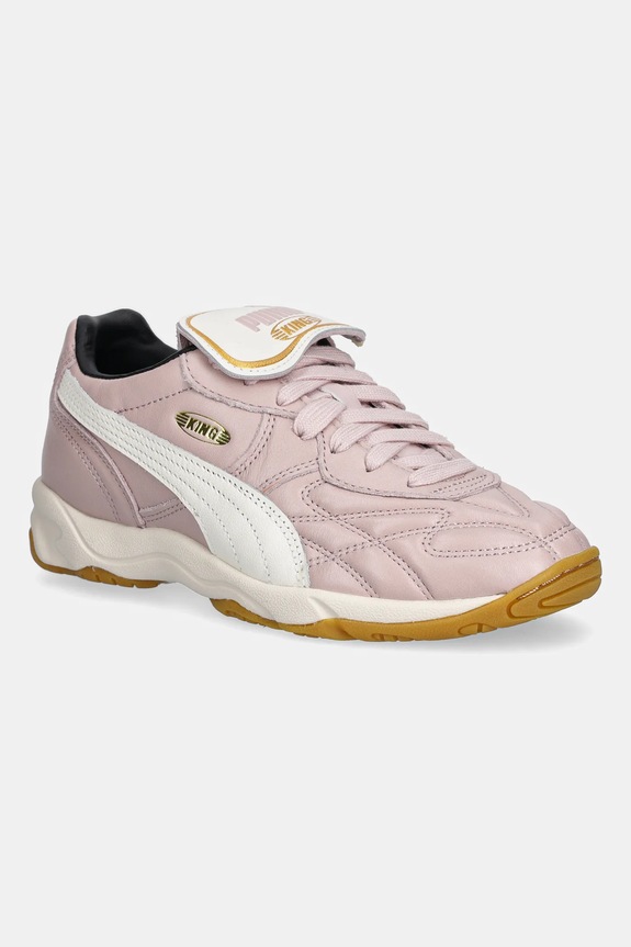 Kožené tenisky Puma King Indoor plochá ružová 401683