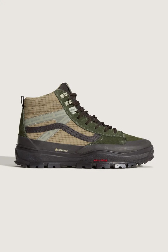 Tenisky Vans MTE Sk8-Hi Gore-Tex semišová koža zelená VN000DARF871