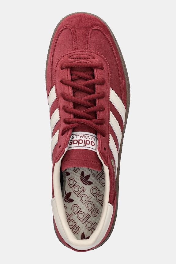 adidas Originals sneakers din piele întoarsă Handball Spezial burgundia JR2122