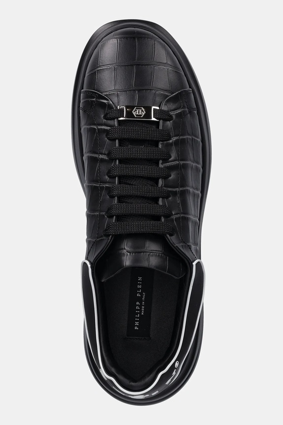 Philipp Plein bőr sportcipő Megastar fekete USC0771.PLE005.0202