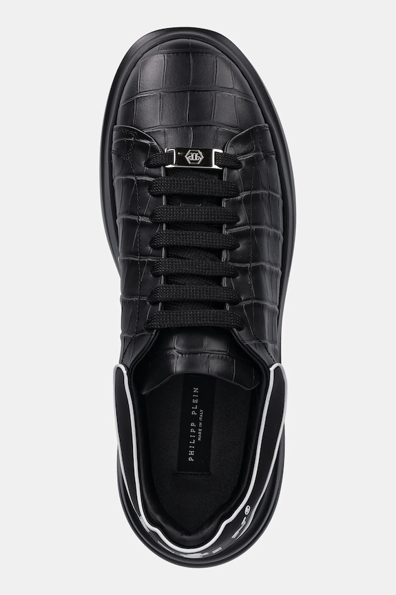 Philipp Plein bőr sportcipő Megastar fekete USC0771.PLE005.0202