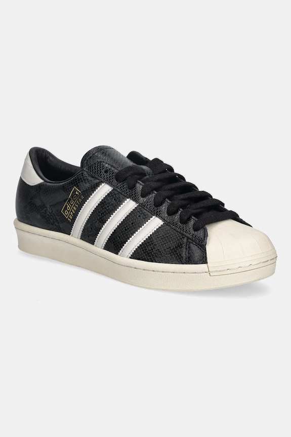 adidas Originals sneakers din piele Superstar Vintage mic de statură negru JR1642