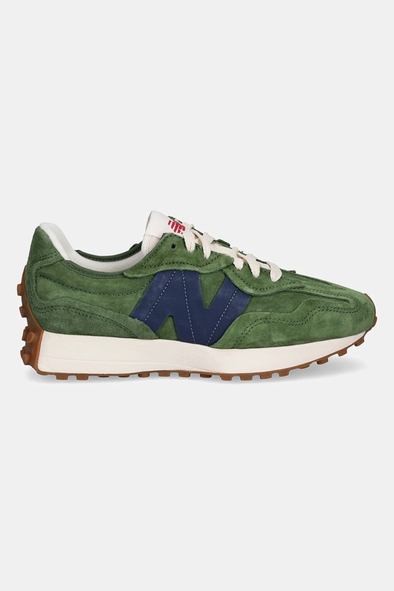Kožne tenisice New Balance 327 U327WSC zelena AW25