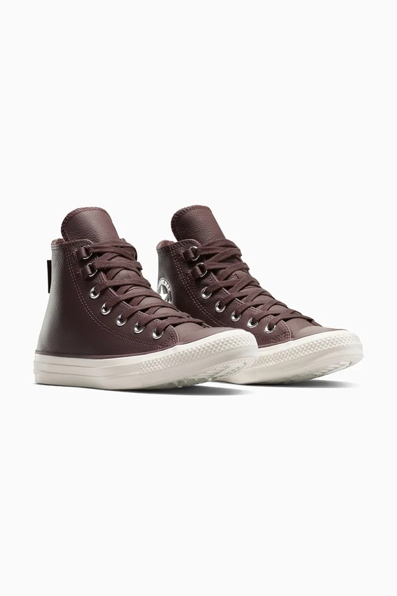 Converse teniși de piele Chuck Taylor All Star A13027C maro AW25