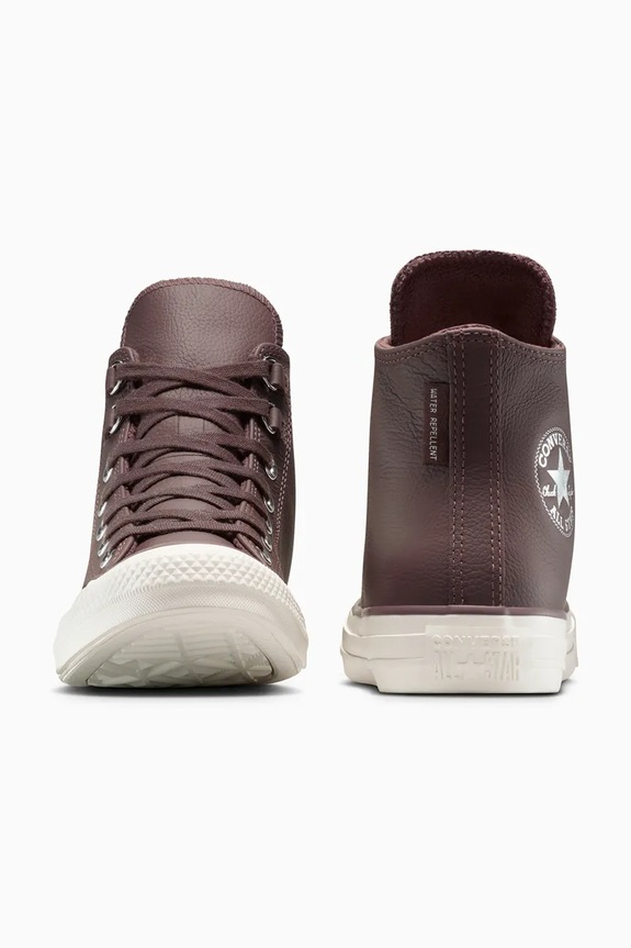Încălțăminte Converse teniși de piele Chuck Taylor All Star A13027C maro
