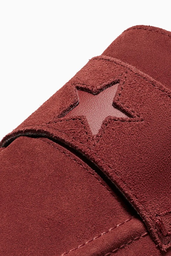 Converse mocasini din piele întoarsă Chuck Taylor All Star Loafer rosu A15597C