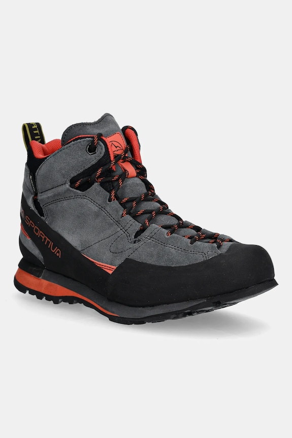 Topánky LA Sportiva Boulder X Mid GTX semišová koža sivá ZFAS054