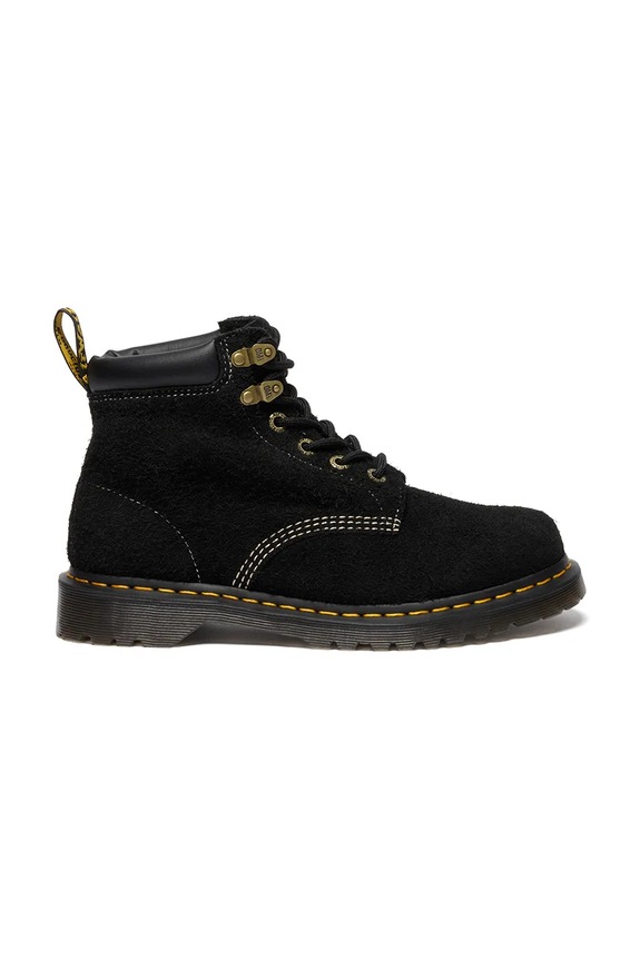 Dr. Martens scarpe in camoscio 939 6 Eye Boot flat nero DM41380001