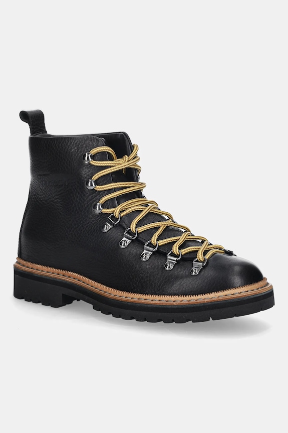 Кожени обувки Fracap Magnifico M120 Alto равен черен MAGNIFICO.M120.ALTO