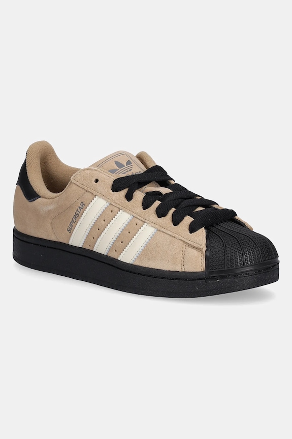 Tenisice od brušene kože adidas Originals Superstar II brušena koža bež JQ3221