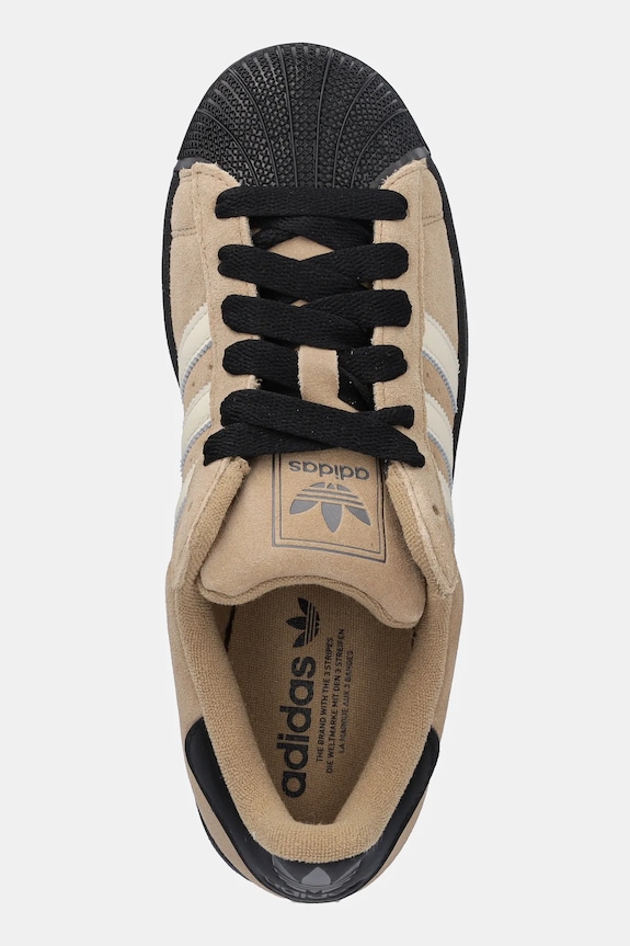 Tenisice od brušene kože adidas Originals Superstar II bež JQ3221