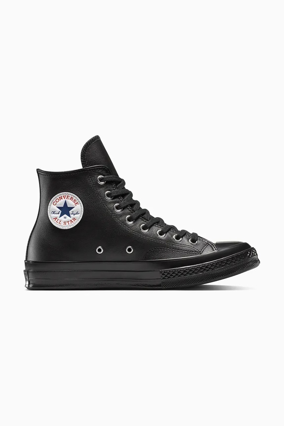 Δερμάτινα ελαφριά παπούτσια Converse Chuck 70 φλατ μαύρο A15169C