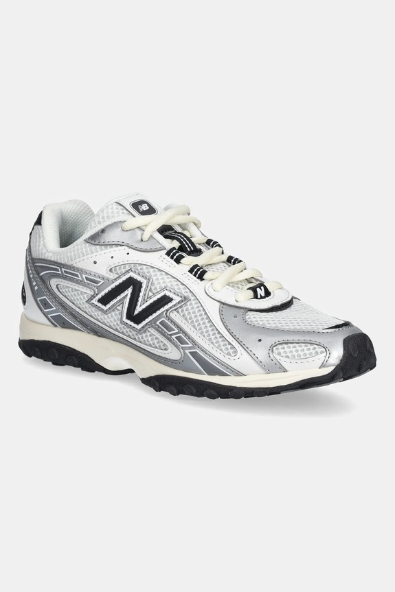 Tenisky New Balance U204 imitácia kože strieborná U204LSWD