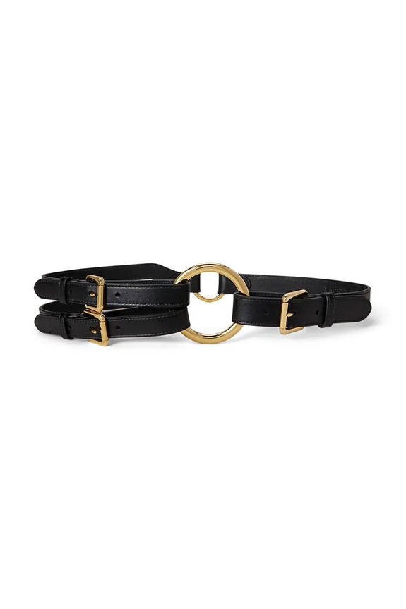 Lauren Ralph Lauren curea de piele negru 412908273